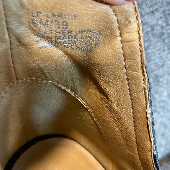 Lucky Brand Larise Bootie Womens 9 Black Suede Perforated Slip On Block Heel - Picture 8 of 10